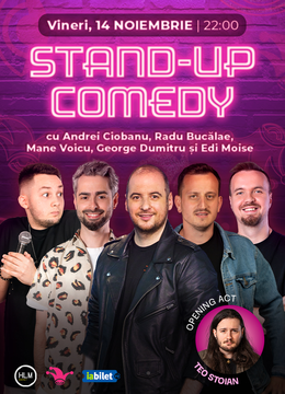 The Fool: Stand-up comedy cu Radu Bucălae, Andrei Ciobanu, Mane Voicu, George Dumitru și Edi Moise