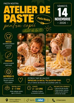 Cluj-Napoca: Atelier de paste pentru copii 3-7 ani