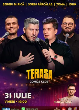 Stand-up cu Toma, Sorin Pârcălab, Mirică și John pe Terasa ComicsClub!
