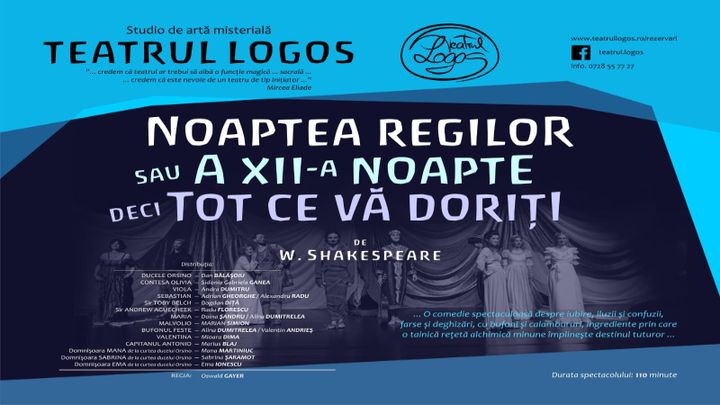 Noaptea Regilor - sau A XII-A Noapte - deci Tot ce va doriti de W. Shakespeare