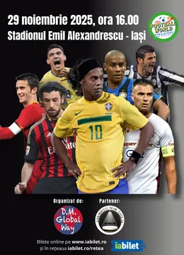 Iasi: Meci fotbal demonstrativ Ronaldinho &amp; Friends