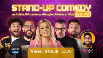 The Fool Terasa: Stand-up comedy cu Anisia, Gherghe, Drăcea, Cîrje și Frînculescu
