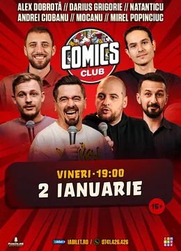 Stand-up cu Ciobanu, Natanticu, Dobrota, Mirel Popinciuc, Alex Mocanu si Darius la ComicsClub!