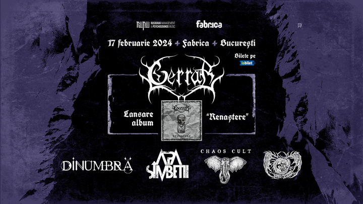 Concert Gerrar lansare album Renastere + invitati speciali