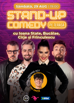 The Fool Terasa: Stand-up comedy cu Bucălae, Cîrje, Ioana State și Frînculescu