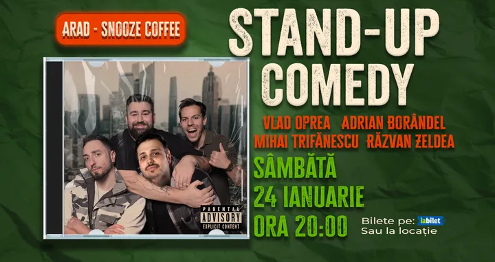 Arad: Stand-up Comedy cu Oprea, Borândel, Trifănescu și Zeldea