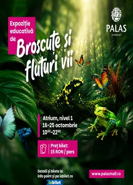 Iasi: Expoziție educativă de broscute și fluturi vii