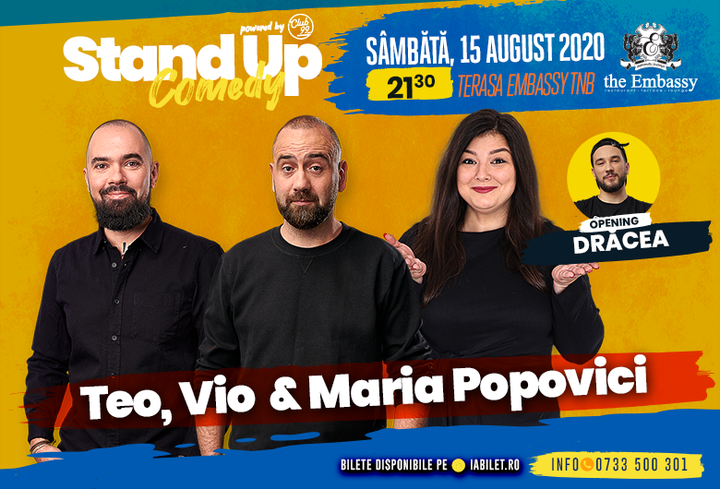 Stand up comedy at TNB cu Teo, Vio și Maria