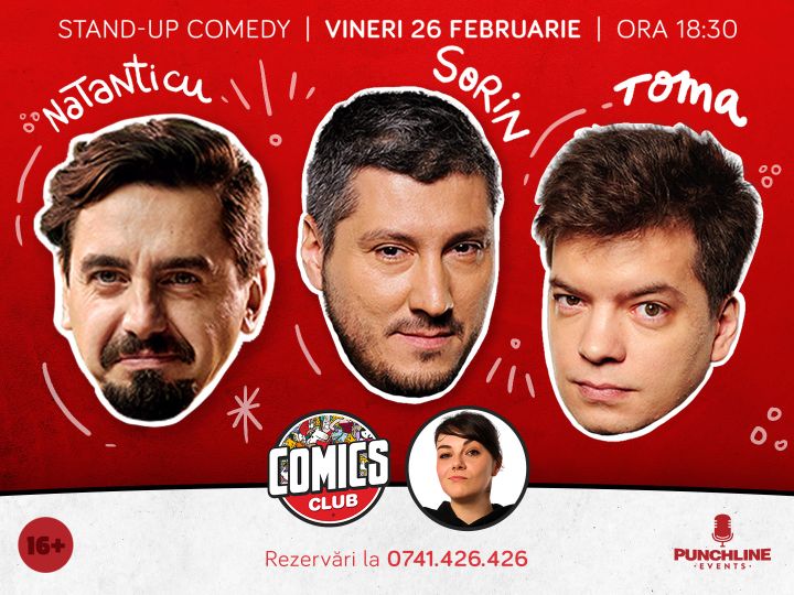 Stand-up cu Natanticu, Toma si Sorin la ComicsClub! Show 1