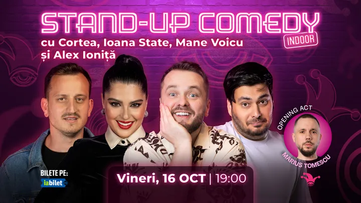 The Fool: Stand-up comedy cu Cortea, Ioana State, Mane Voicu și Alex Ioniță