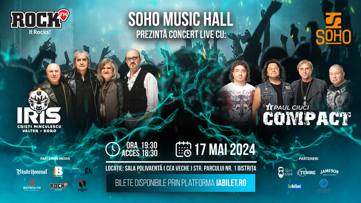 Bistrita: Concert Compact - Paul Ciuci & Iris - Cristi Minculescu, Valter si Boro