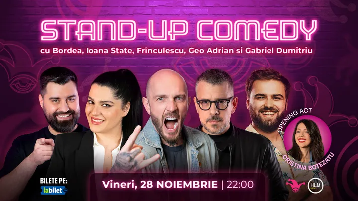 The Fool: Stand-up comedy cu Bordea, Ioana State, Frînculescu, Geo Adrian si Gabriel Dumitriu