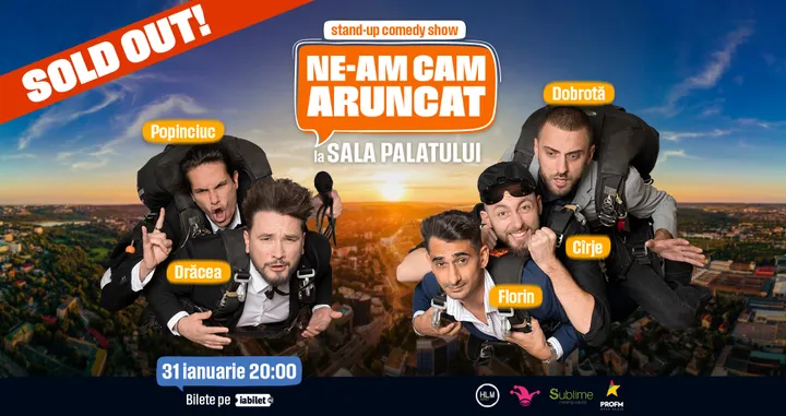 Stand-up Comedy | “Ne-am cam aruncat” la Sala Palatului