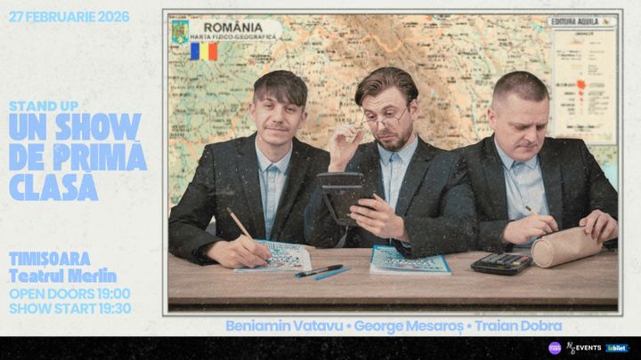 Timișoara: Un Show de Primă Clasă | Stand-up Comedy cu Beniamin Vatavu, George Mesaroș și Traian Dobra