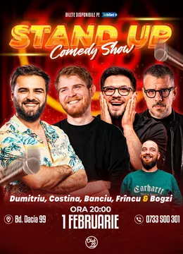 Stand-up Comedy cu Gabi Dumitriu, Tudor Costina, Banciu, Frîncu - Bogzi la Club 99