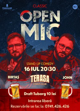Stand-up Comedy OpenMic pe Terasa ComicsClub!