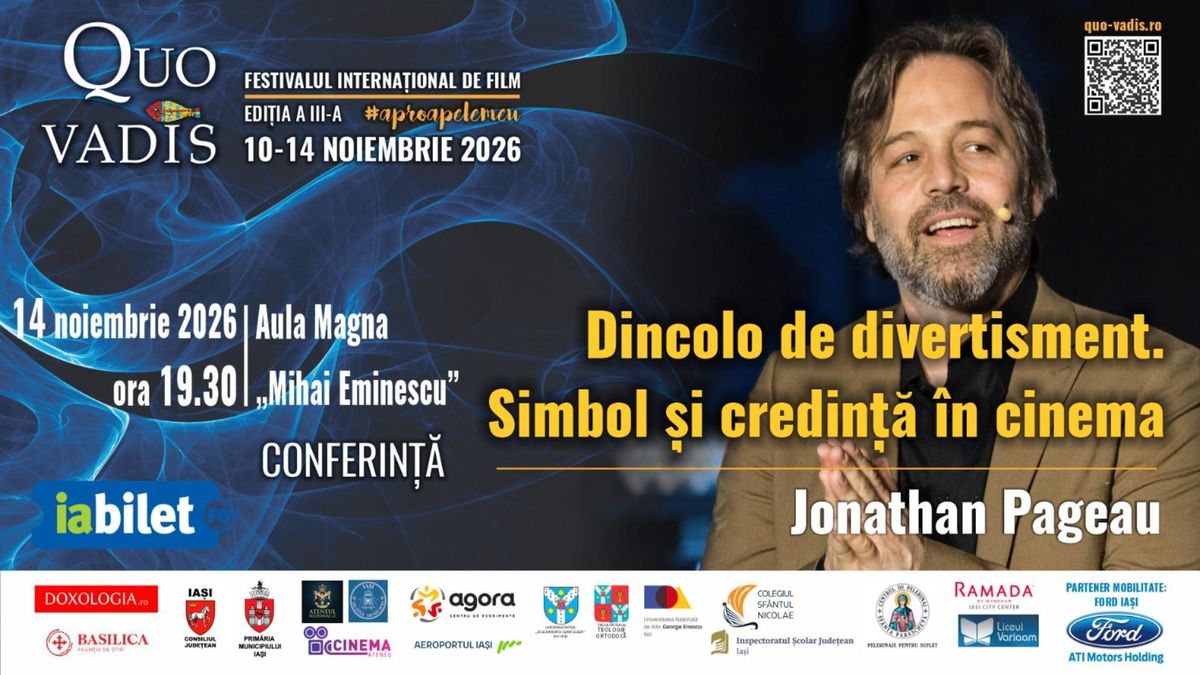 Iași: Conferință Jonathan Pageau - Dincolo de divertisment. Simbol și credință în cinema