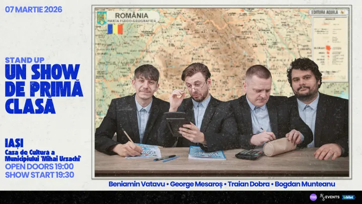 Iași: Un Show de Primă Clasă | Stand-up Comedy cu Beniamin Vatavu, George Mesaroș și Traian Dobra