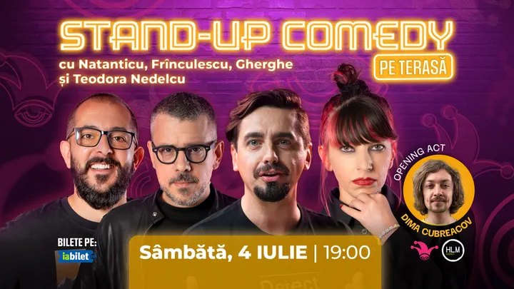 The Fool Terasa: Stand-up comedy cu Natanticu, Frinculescu, Gherghe si Teodora Nedelcu
