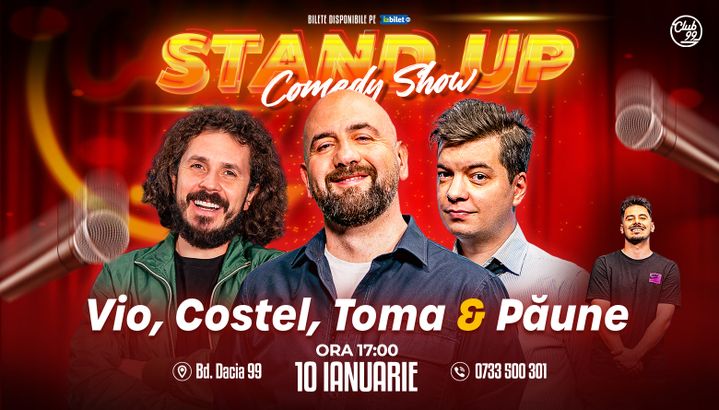 Stand-up Comedy cu Vio, Costel, Toma - Florentin Păune la Club 99