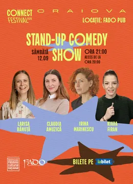 Craiova: Stand-up comedy cu Irina Marinescu, Kiara Firan, Larisa Bănuță, Claudia Amuzică