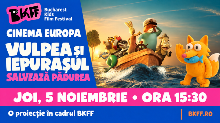 Vulpea si Iepurasul salveaza padurea - Proiecție în cadrul BKFF la Cinema Europa