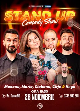 Stand-up Comedy cu Mocanu, Maria Popovici, Andrei Ciobanu, Cirje - Nego la Club 99