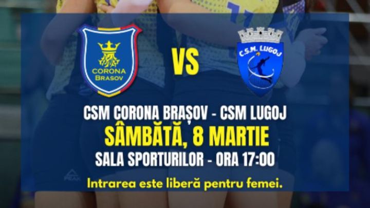 Brasov: Volei feminin CSM Corona Brasov - CSM Lugoj