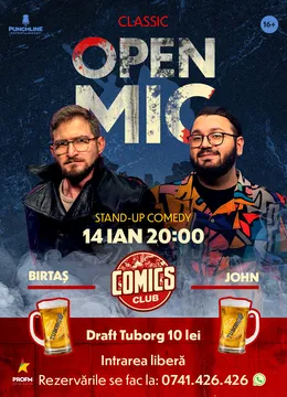 Stand-up Comedy OpenMic la ComicsClub!