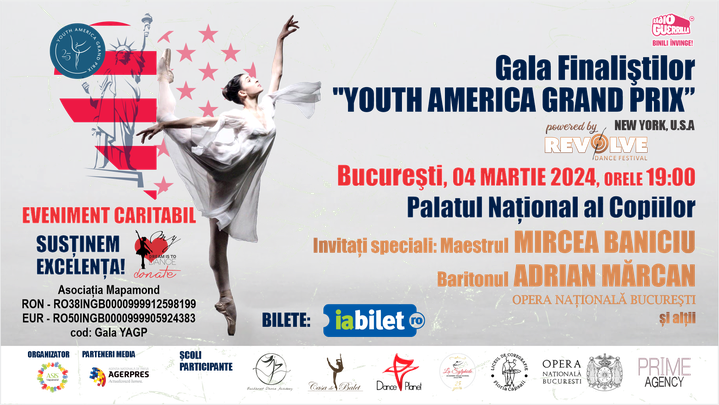 Gala caritabila a finaliștilor Youth America Grand Prix