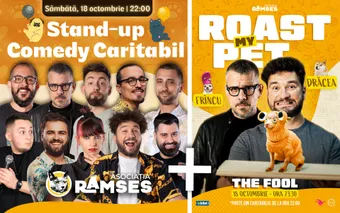 The Fool: Stand-up comedy caritabil - Asociația Ramses - cu: Drăcea, Cîrje, Cortea, Mincu, Frînculescu, Gherghe, Teodora, Geo Adrian, Gabriel Dumitriu și Edi Moise