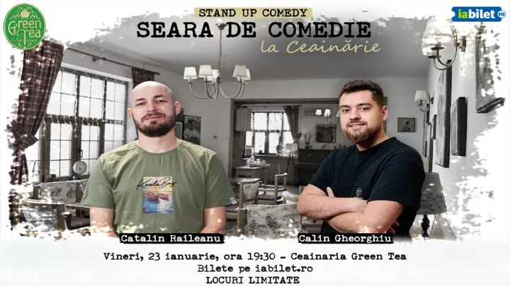 Open Mic la Ceainăria Green Tea cu Călin Gheorghiu și Cătălin Răileanu