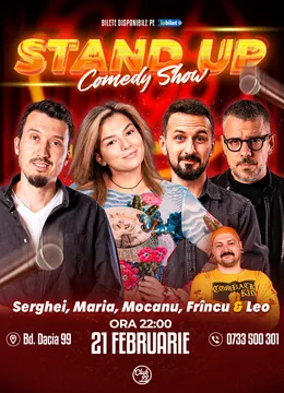 Stand-up Comedy cu Serghei, Maria Popovici, Mocanu, Frîncu - Leo la Club 99