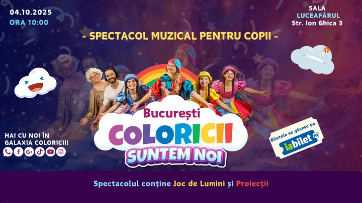 Spectacol muzical pentru copii: Coloricii suntem noi