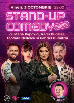 The Fool: Stand-up comedy cu Maria Popovici, Radu Bucălae, Teodora Nedelcu și Gabriel Dumitriu