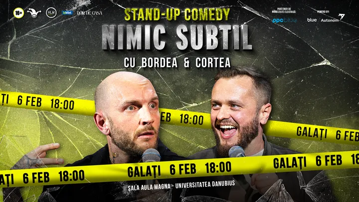Galati: Stand-Up Comedy cu Bordea & Cortea - "Nimic subtil" (EARLY SHOW)