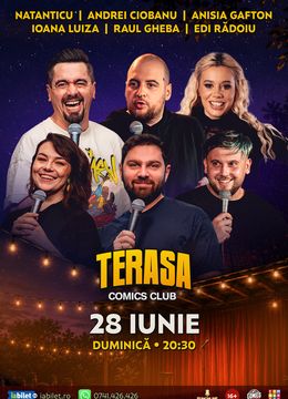 Stand-up cu Natanticu, Ciobanu, Ioana Luiza, Anisia, Raul și Edi pe Terasa ComicsClub!
