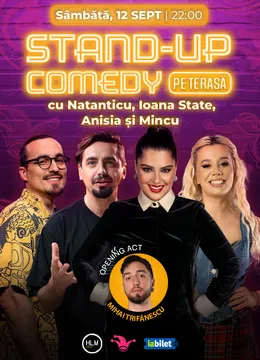 The Fool Terasa:  Stand-up comedy cu Ioana State, Mincu, Anisia și Natanticu