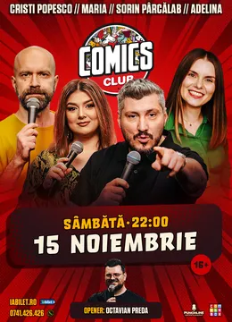 Stand-up cu Cristi Popesco, Toma, Maria Popovici și Adelina la ComicsClub!