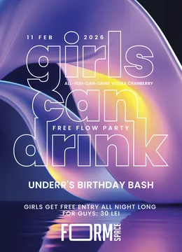 Girls Can Drink: Free Flow Party at FORM Space