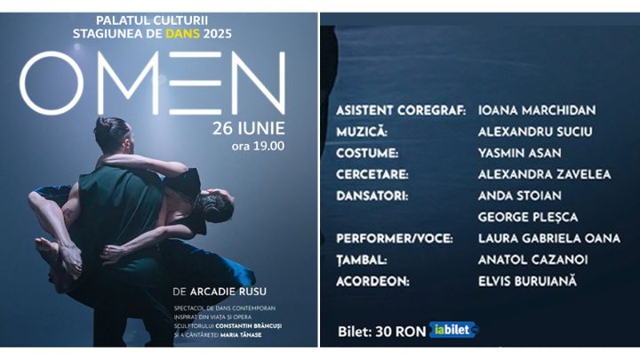 Bistrița: OMEN – Spectacol de Dans Contemporan