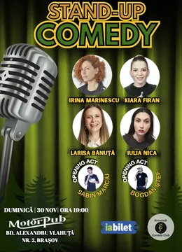 Brasov: Stand-Up Comedy cu Marinescu, Firan, Nica, Bănuță