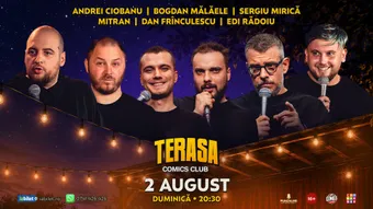 Stand-up cu Ciobanu, Mălăele, Frînculescu, Mirică, Mitran și Edi pe Terasa ComicsClub!