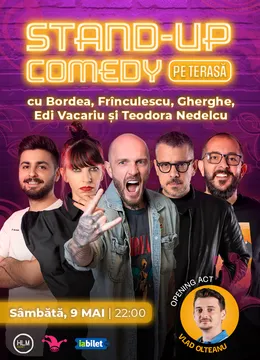 The Fool Terasa: Stand-up comedy cu Bordea, Frînculescu, Gherghe, Edi Vacariu și Teodora Nedelcu
