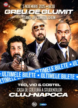 Cluj-Napoca: Greu de glumit cu Teo, Vio și Costel | Stand Up Comedy Show 1 | 5 noiembrie