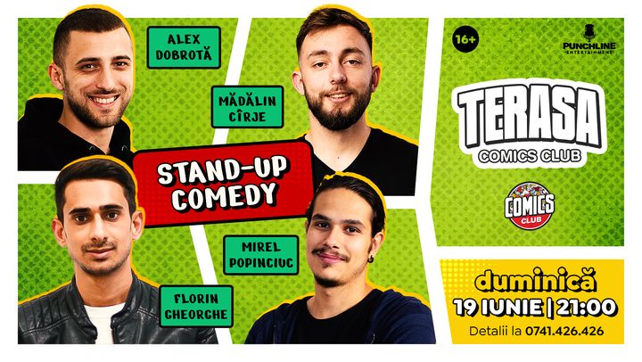 Stand-up cu Cîrje, Dobrotă, Mirel și Florin Gheorghe pe Terasa ComicsClub!