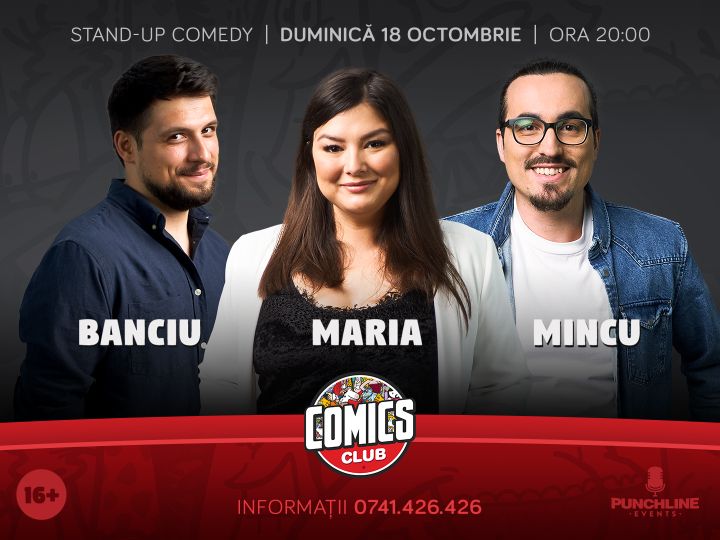 INTERIOR Stand-up cu Maria, Mincu si Banciu la ComicsClub!