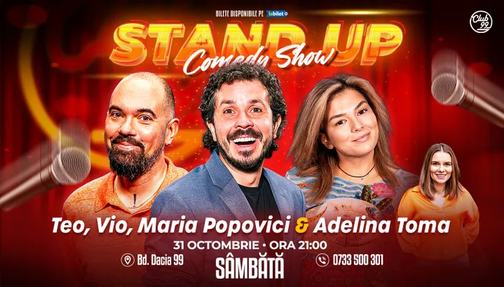 Stand-up Comedy cu Teo, Costel, Maria Popovici - Adelina Toma la Club 99 - Show 2