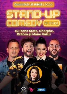 The Fool Terasa: Stand-up Comedy cu Ioana State, Mane Voicu, Drăcea și Gherghe