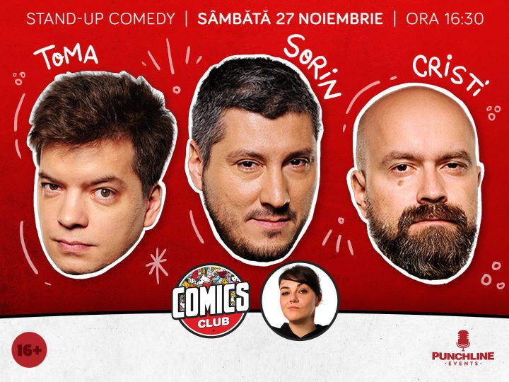 Stand-up cu Cristi, Toma și Sorin la ComicsClub! Show 1